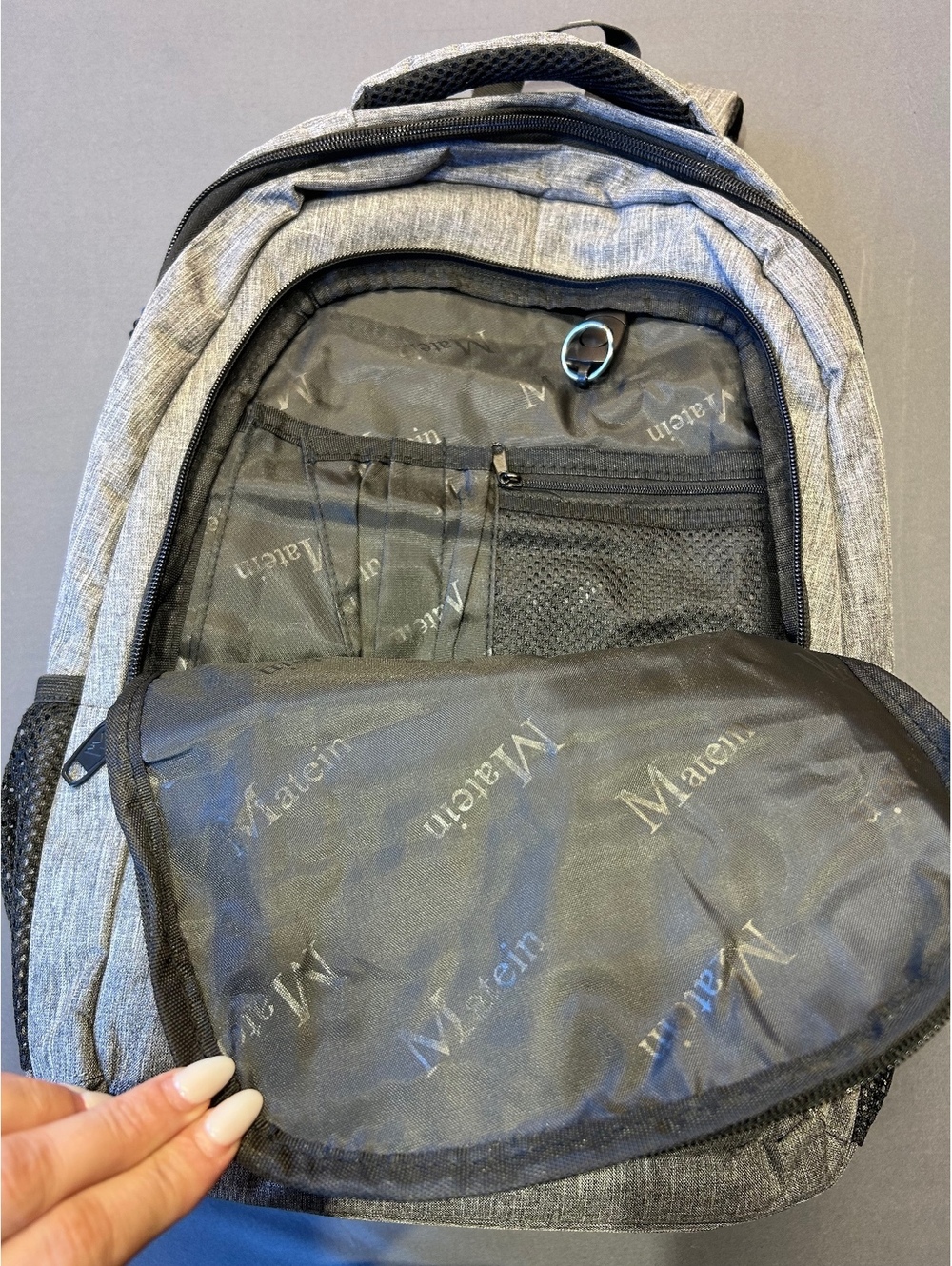 Gray heather backpack - Picture 2 of 5